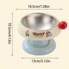 Tazón de gato antideslizante de color dopamina, tazón de comida de gato con soporte elevado, diseño anti-arañazos en la barbilla - 500ml - Ver 6