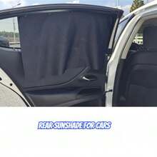 2 piezas Parasol para parabrisas de coche con ventosa, parasol para ventana, cortina de privacidad sin marco para ventana lateral de puerta de coche - A - Ver 6