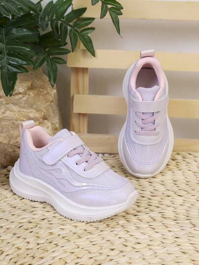 1 Pair Kids' Popular Sports Shoes, New Breathable Mesh Soft Bottom Non-Slip Casual Shoes For Girls, All Season