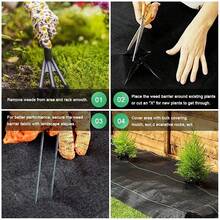 2*25M Heavy Duty  Control Membrane Garden Barrier Fabric Landscaping Cover - A - View 9