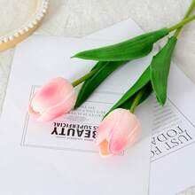 10 piezas Ramo artificial realista de tulipanes rosas, textura realista, adecuado para decoración del hogar, decoración de bodas, fiestas, hoteles, regalos, Día de San Valentín, dormitorio, escritorio, regalos para amigos, Día de la Madre, cumpleaños, ramo de novia, regalos para damas, flores artificiales, plantas artificiales, decoración del hogar, decoración de bodas, accesorios de bodas - Multicolor - Ver 13