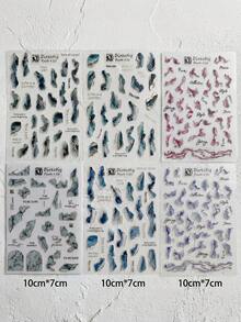 Marble Pattern Nail Art Stickers, Gold Gradient Stone Texture Nail Decals, Waterproof Self-Adhesive DIY Nail Jewelry Accessories, Suitable For Women Who Love Nail Salons - Multicolor - View 16