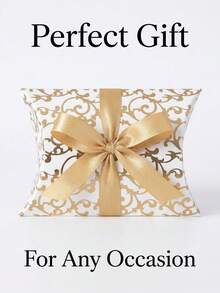 50 hộp quà hình trái tim màu trắng vàng kèm ruy băng và bao bì kẹo, thích hợp làm quà tặng, quà cưới, quà sinh nhật và quà ngày lễ. - nhiều màu - Xem 7