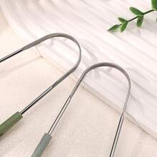 Dụng cụ cạo lưỡi bằng thép không gỉ, dụng cụ làm sạch lưỡi, dụng cụ loại bỏ mảng bám trên lưỡi giúp khử mùi hôi miệng, dụng cụ vệ sinh răng miệng dành cho người lớn. - Nhiều màu - Xem 5