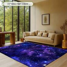 Space And Starry Sky Pattern Home Decor Commercial Decorative Carpet, Living Room Carpet, Sofa Mat, Bedroom Carpet, Bedside Rug, Entrance Mat, Suitable For Multiple Settings Such As Dining Tables, Coffee Tables, Shopping Malls, And Cafes, Aesthetically - 1PC - Xem 5