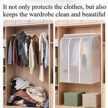 Transparent Hanging Garment Bag With Zipper, Dustproof Clothes Cover For Wardrobe Storage, Breathable PEVA Clothing Protector For Suit, Dress, Coat - Semi-transparent Color 50*60*90cm - View 9