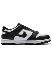 Kids' DUNK LOW Retro Color Block Casual Sneakers, Spring 2026 New Arrival, Low-Top Sports Shoes CW1590-100 - Black and White - View 3