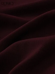 DONICY Quần nữ mùa xuân/hè mới về, màu đỏ tía trơn, cạp cao, ống rộng, có túi, kiểu dáng thời trang cổ điển thanh lịch tối giản, phù hợp cho mặc hàng ngày, công sở, hẹn hò, mua sắm, triển lãm và các dịp khác. - Màu Đỏ Sâu - Xem 6