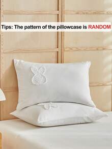 2/3pcs White Rabbit Pattern Tufted Embroidery Polyester Duvet Cover Set, Minimalist Cute Solid Color Bedding Set For All Seasons, Bedroom/Guest Room, Soft & Breathable, Machine Washable, Zipper Closure, Queen, King (1 Duvet Cover + 1/2 Pillow Sham, No Filler) - White - View 8