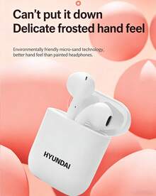 HYUNDAI I12 True Wireless Bluetooth Earbuds, TWS Stereo, Matte Texture Touch Control, Long Battery Life In-Ear Headphones - View 1