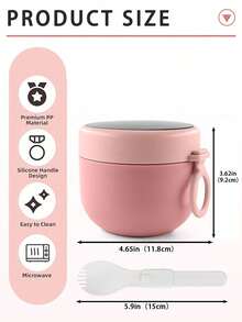 1 hộp đựng yến mạch/sữa chua di động 600ml, hộp cơm trưa chống rò rỉ có thìa tích hợp - Hộp đựng yến mạch, cháo, sữa chua, trái cây, bánh pudding, sữa, súp, salad hoặc ngũ cốc kín hơi để qua đêm - Hộp đựng thức ăn tròn di động có nắp chống rò rỉ, rất phù hợp cho văn phòng, trường học, du lịch, gia đình, dã ngoại ngoài trời - Màu trắng, hồng, xanh lá cây, xanh dương tùy chọn - Chất liệu nhựa, chuẩn bị bữa tối trước, đồ dùng ngoài trời, đồ dùng du lịch, đồ dùng gia đình, quà tặng cho phụ nữ, quà tặng cho nam giới - Nhiều màu - Xem 5