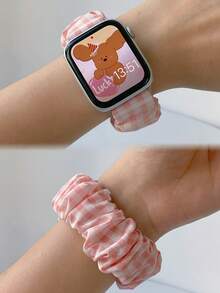 41毫米/40毫米/38毫米发圈式表带，女士休闲时尚表带，兼容多种表带，简约奢华，圣诞礼物送给女儿，返校季智能手表替换表带，节日必备 - 彩色 - 查看 8