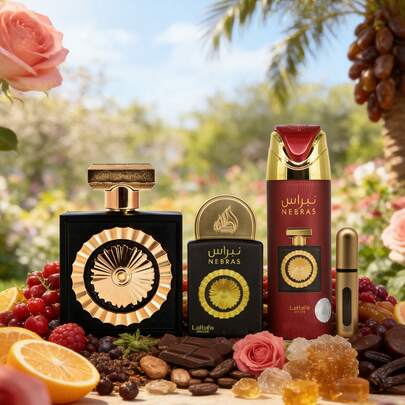  LATTAFA PRIDE - NEBRAS 3 PCS GIFT SET (200ML/100ML/20ML)Vanilla, Cocoa, Rose Musk