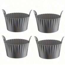 2/4pcs Reusable Silicone Air Fryer Liners, Baking Cups, Cake & Tart Molds, Heat-Resistant Kitchen Baking Supplies - Multicolor - View 11