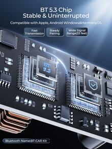 REMAX PD30W 车载快充，双 USB-A 和 Type-C 三口输出，支持蓝牙 5.3 免提通话和音乐播放，带 RGB 灯效，双音乐模式（蓝牙 + USB），兼容 12-24V 车辆，适用于 iPhone 和安卓手机，Type-C 充电器，iPhone 充电器，车载用品，旅行必备 - C54 - 查看 7