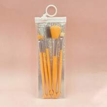 6pcs Makeup Brush Set With Heart-Shaped Handle, Eyeshadow Brush, Loose Powder Brush, Eyeshadow Stick, Eyebrow Comb, Lip Brush, Mother's Day Gift, Gift For Girlfriend - Heart-shaped Handle Brush - View 7