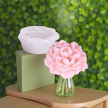 Cetakan Silikon Multifungsi untuk Plaster Aromaterapi Buatan Tangan DIY Bunga Peony Lily 3D - bunga - View 3