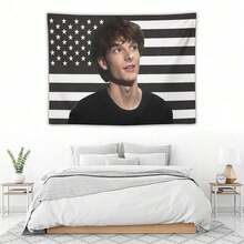 1PC Actor Mason Thames American Flag Wall Ornament, Patriotic Decorative Tapestry, Suitable For College Dormitories, Bedrooms, Living Rooms, Perfect Gifts For Drama Fans - 多彩的 - 查看 5