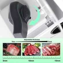 YASHE Meat Slicer Machine For Home, Electric  Food Slicer With Removable 6.7" Stainless Steel Blades, 0-15mm Adjustable Thickness, Easy To Clean, 150W, Ideal For Cold Cuts, Cheese, Bread, Fruit,201 Stainless Steel - 150W Meat Slicer With 1 Blades - View 2