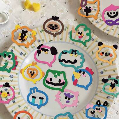 50 miếng dán hình bong bóng dễ thương, thích hợp dùng cho sổ tay, vở ghi chép, ốp điện thoại, ván trượt, vali, tủ lạnh, đồ trang trí, quà tặng ngày lễ.