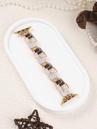 1 chiếc dây đeo đồng hồ co giãn hình học bất đối xứng mới dành cho nữ/bé gái, tương thích với Apple Watch Series 11 10 9 8 7 6 5 4 3 2 1 và Ultra 1/2/3SE (phù hợp với kích thước 38/40/41/42/44/45/46/49mm), phụ kiện dây đeo cổ tay, món quà sinh nhật/Ngày Valentine hoàn hảo cho bạn bè hoặc bạn gái (Không bao gồm đồng hồ).