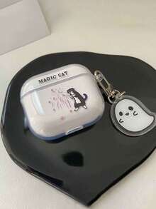 1pc Cat Firework Earphone Case + Pendant, Compatible With Apple 1/2/3/4, Pro/Pro2 Bluetooth Earphone Protective Case - Multicolor - View 4