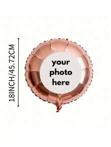 Globo de aluminio personalizable con pegatina (1 globo + 1 pegatina), regalo personalizado, globo de San Valentín, globo de cumpleaños personalizado - Multicolor - Ver 7