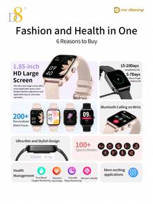 D8 Smart Watch For Men/Women (Answer/Make Call), 2024 HD 1.85"Smartwatch Fitness Activity Tracker, 100+ Sports IP67 Waterproof, Sleep Monitor/Pedometer/Calories, Fitness Watch For Android IOS - View 6