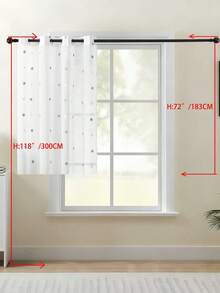 1/2 tấm rèm voan thêu cổ điển kiểu Châu Âu, rèm trắng trong suốt thích hợp cho phòng ngủ, ban công, phòng khách, rèm cửa sang trọng, rèm ren trắng thanh lịch được trang trí bằng họa tiết thêu lá tinh tế, rèm polyester mờ cho phòng khách, phòng ngủ, văn phòng và các dịp khác - Có thể giặt máy, rèm trang trí phòng ngủ. - Nhiều màu - Xem 35