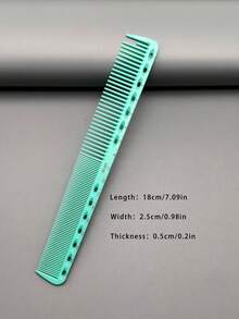 1pc/3pcs/5pcs/6pcs Heat-Resistant Durable Hair Styling Comb Set, 19 Models Available, Macaron Color With Ruler, Suitable For Long/Short Hair, Cutting, Styling, Salon/Home/Travel Use - Mint Blue - View 8