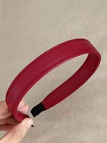 1 chiếc băng đô cài tóc bằng da PU kiểu retro thanh lịch dành cho nữ, phụ kiện tóc tối giản đa năng. - Nhiều màu - Xem 13