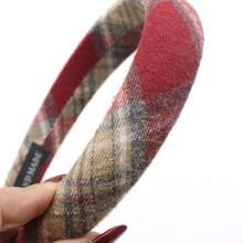 1 chiếc băng đô vải jacquard kẻ caro dày dặn, đa năng, chất liệu mút cao cấp, kiểu dáng ôm sát, phù hợp cho phụ nữ và bé gái sử dụng hàng ngày, dự đám cưới, tiệc khiêu vũ, trang trí lễ hội. - 1300229 - Xem 4
