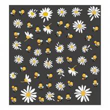 Set de 4 pegatinas de ventana con tema de verano, con diseños de abejas y margaritas, calcomanías removibles de estática DIY, adecuadas para balcón, puertas, ventanas, decoración del hogar y la habitación - Multicolor - Ver 5