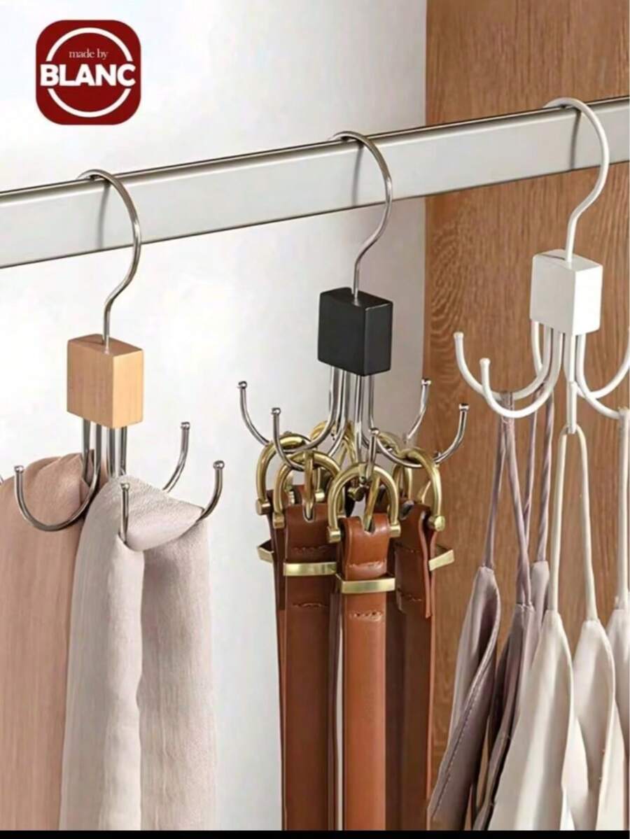 1-3 chiếc giá treo quần áo xoay 360°, có thể dùng để treo áo ngực, áo hai dây, cà vạt, khăn quàng cổ, ví, móc treo đa năng sáu móc sáng tạo, thích hợp cho các bữa tiệc Halloween, Giáng sinh, Lễ Tạ ơn. - Nhiều màu - Xem 1