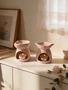 1个创意设计香薰炉，多种造型，简约风格，陶瓷工艺品，节日装饰。也可作为烛台、精油炉和茶蜡烛台使用。是节日、派对、家居、桌面、瑜伽和冥想的理想礼物。 - 彩色 - 查看 9
