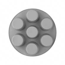 7-Cup Muffin Baking Pan For Air Fryer, Non-Stick Cupcake Mold, Round Pudding Baking Tray, Baking Tools - Multicolor - View 9