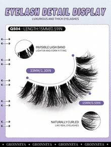 7 Cặp lông mi giả Manga dày 15-18mm, lông mi nhân tạo từ lông chồn, dày và quyến rũ, tạo hiệu ứng mắt mèo, cong và dày dặn, vẻ ngoài mềm mại và ấn tượng, lông mi giả Manga cá tính, lông mi nối dày dài, có thể tái sử dụng, dùng để trang điểm. - màu đen - Xem 4