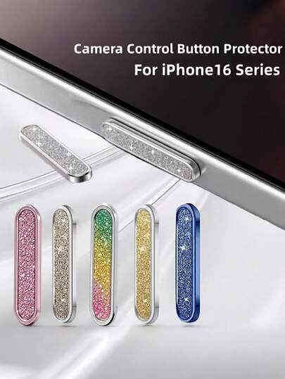 适用于 17/16 系列（包括 17/17 Pro/17 Pro Max/16/16 Plus/16 Pro/16 Pro Max）的通用相机按钮贴纸，采用强化玻璃高清材料制成，提供强力保护，支持相机控制按钮，可进行控制、缩放和点击操作。