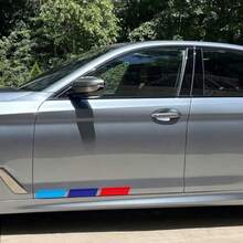 Vinyl Sticker Accessories Universal Fit Red Blue Racing Stripes Decal 19.7''x2'' Auto Decal Kit For Car Door Side Fender Hood Bumper Exterior Interior Vinyl Sticker For Sedan SUV Truck 2pcs - 3色 - 查看 4