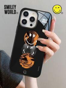 Smiley World Expression SmileyWorld® | 1pc Shock-Absorbing Full Coverage TPU Material, 2-In-1 Acrylic Phone Case, Smiley Face Pattern, UV Printing Craft, Compatible With IPhone 16, 15, 14, 13, 12, 11 Pro Max Phone Protective Cover, Suitable For Holiday Gifts, Commuting, Anti-Drop High-Quality Design - Multicolor - View 7