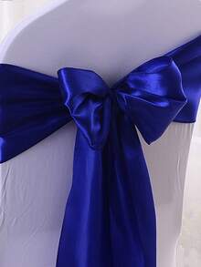 1pc Satin Ribbon Sash, Wedding Party Chair Back Decoration, Bow Tie Chair Strap - 1PC - View 26