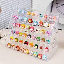1pc Acrylic Display Stand, Suitable For Miniature Figurine Collection Display - Transparent Desktop Organizer For Anime Figures, Trading Cards, Badges, Pins, Collectibles - Large Capacity Storage Rack - Sturdy Design For Desktop Or Exhibition Use - Ideal Choice For Collectors And Retailers, Transparent Acrylic Material - Retail Display Shelf - Transparent - View 4