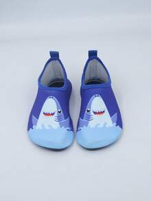 1 Pair Boys' Black Dinosaur Rubber Non-Slip Water Shoes, Suitable For Beach Wear, Soft Bottom Breathable Barefoot Shoes And Toddler Walking Shoes - Multicolor - View 12