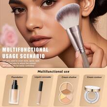 19PCS Makeup Tools Set Including:18PCS Makeup Brush Set+1pc Storage Bucket - Multicolor - View 5