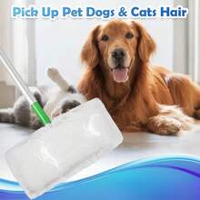 8 Pieces Of White Mop Cloth, Reusable Mop Cloth, Textured Cleaning Surface, Efficient Removal Of Dirt, Compatible With Most Mops, Suitable For Multi-Purpose Dry And Wet Floor Cleaning, Dry And Wet Flat Mop Cover, Preferred For Home Cleaning, Cleaning Accessories - trắng - Xem 4