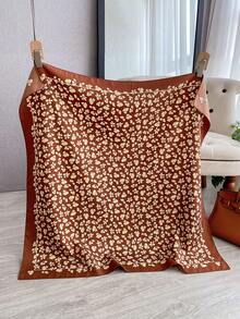 1 chiếc khăn quàng cổ nữ chất liệu 90% twill, kiểu dáng tối giản thanh lịch, thích hợp cho phong cách thời trang đường phố thường ngày, có thể dùng làm khăn trùm đầu, băng đô, tạo điểm nhấn cho diện mạo, phù hợp đi biển, đi nghỉ mát, làm phụ kiện, đồ dùng cần thiết khi đi du lịch. - màu nâu - Xem 3