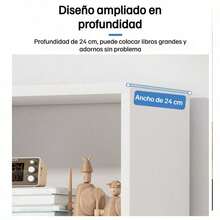 Estantería Para Libros Moderna 178cm, Librero De Almacenamiento Para Sala, Oficina O Dormitorio - Blanco - Ver 4