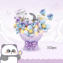 Bộ xếp hình hoa hướng dương vĩnh cửu, bó hoa hình gấu trúc, giúp giảm căng thẳng và thư giãn, thích hợp làm quà tặng sinh nhật, Halloween/Lễ Tạ ơn/Giáng sinh. - Nhiều màu - Xem 13
