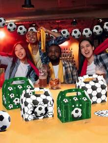 Hộp quà tặng kẹo và đồ ăn nhẹ chủ đề bóng đá World Cup 6 chiếc - Hộp quà di động được thiết kế hình quả bóng đá. Thích hợp để đựng đồ ăn nhẹ, kẹo và quà tặng, hoàn hảo để trang trí các trận đấu bóng đá, tiệc theo chủ đề, lễ kỷ niệm sinh nhật và các buổi tụ họp ngày lễ khác nhau. - Một kích cỡ phù hợp cho tất cả - Xem 5
