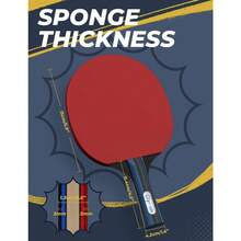 1 Set Ping Pong Paddles Table Tennis Rackets With Balls Storage Case For Indoor Outdoor Game Family Party Sports Activity Accessories - 2 Paddles+4 Balls - View 4